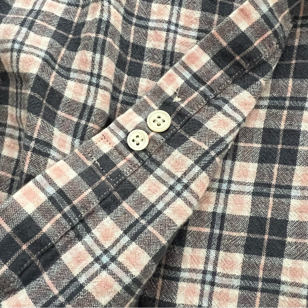 Rails Connor Plaid Linen Blend Plaid Button Up Lo… - image 8